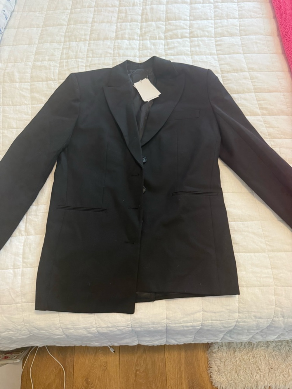 Anine Bing Black Branded Lined Jacket